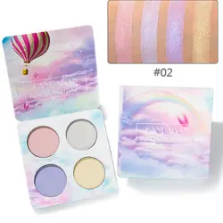 Тени для век Make Up палитры теней Eye Shadow Palette 4 цвета в бальзам цвета нюд минералы порошок пигмент для макияжа Блеск