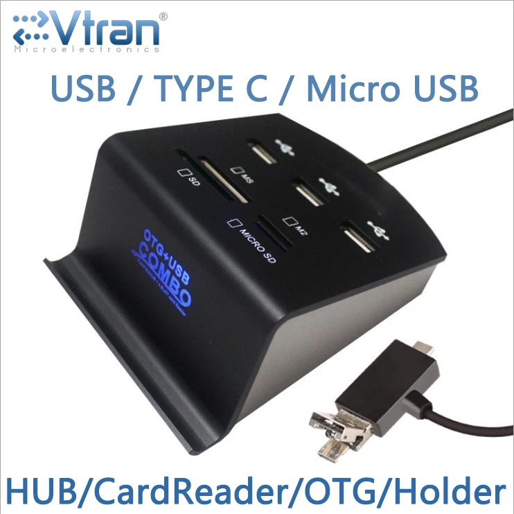 Evtran PC tabletPC владелец смартфона Тип c USB C концентратора MS M2 TF SD кардридер TYEP OTG MicroUSB HUB