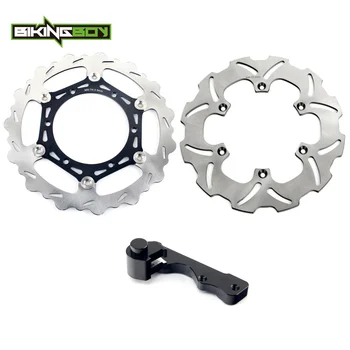 

BIKINGBOY RM 125 96-09 RM250 96-12 DRZ 400 E 00-08 07 06 05 DR-Z 400 S 00-09 Front Rear Brake Discs Disks Rotors Bracket 270mm