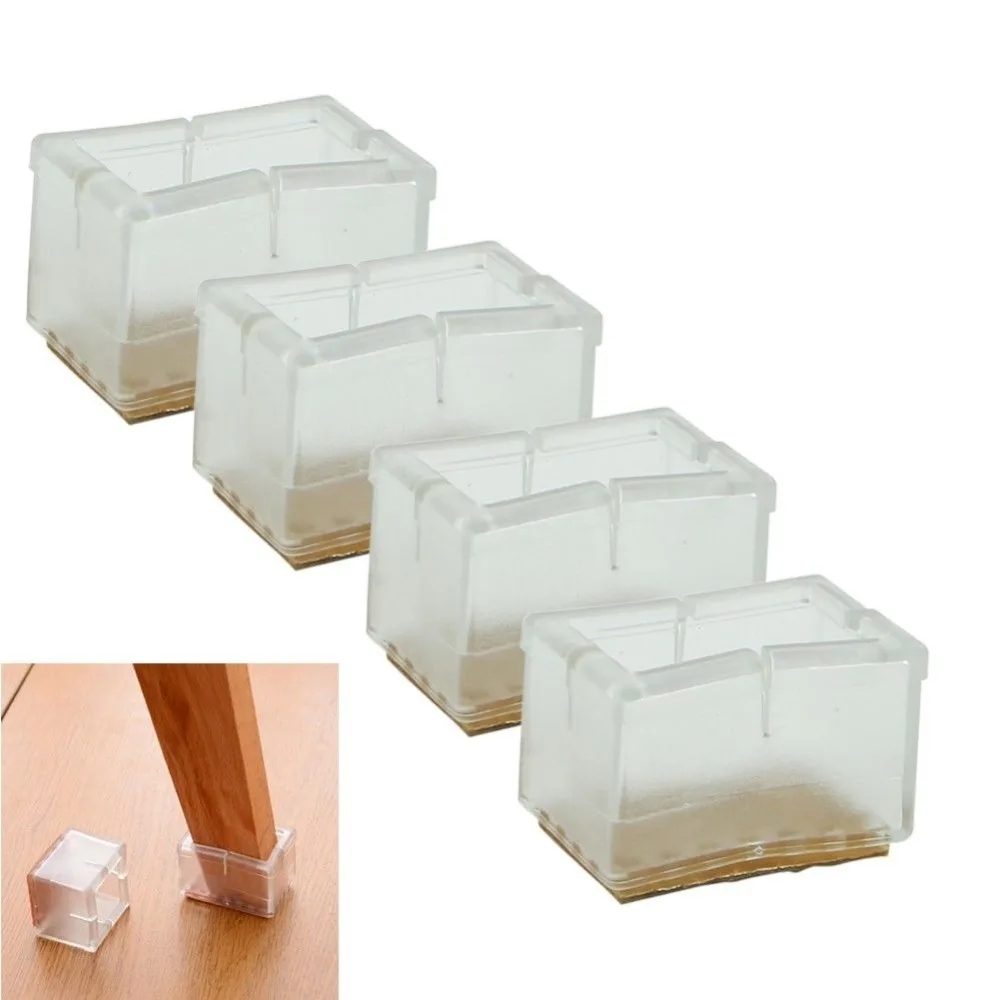 4x Новые квадратные колпачки для ног стула резиновые защитные накладки для ног мебельные Чехлы для стола