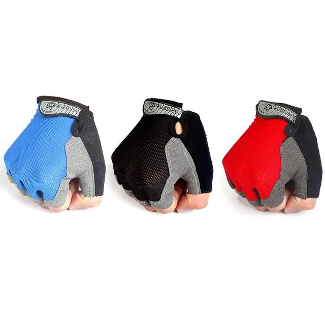 US $2.30 Summer Style High Elastic Breathable Mesh Halffingered Outdoor Sports Cycling Gloves Riding Gloves