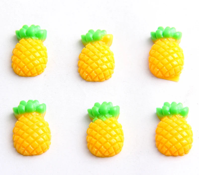 Low Price MIX 40Pcs Cute Flatback Resin Yellow Pineapple Cabochon Scrapbooking Crafts NXET445 | Украшения и аксессуары
