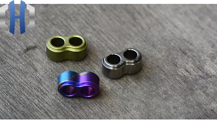 

Hole Titanium Alloy Knife Beads Fall Metal Rope Buckle Umbrella Rope Decoration Pendant EDC Zipper Accessories Paracord Beads
