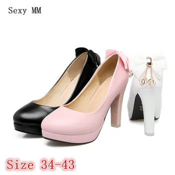 

Women High Heel Shoes Platform Pumps Woman High Heels Party Wedding Shoes Ladies Kitten Heels Plus Size 34 - 40 41 42 43 44 45