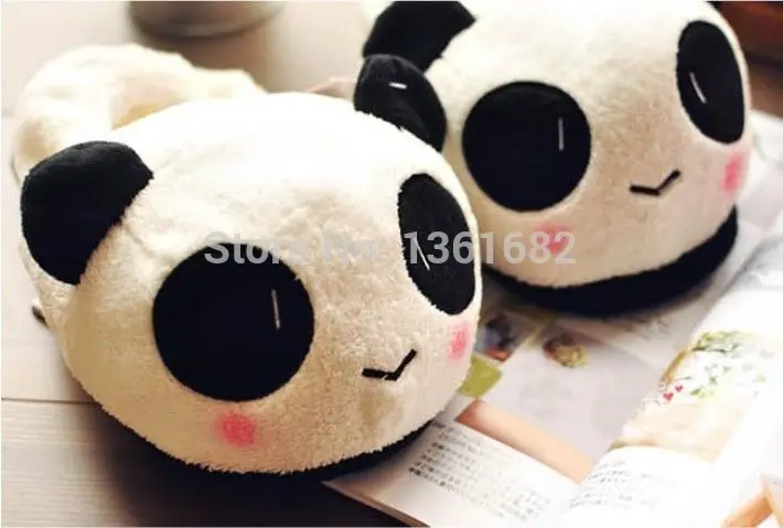 New Women Ladies Cute Panda Winter Warm Soft Plush Antiskid Indoor Home Slippers E6277 | Обувь