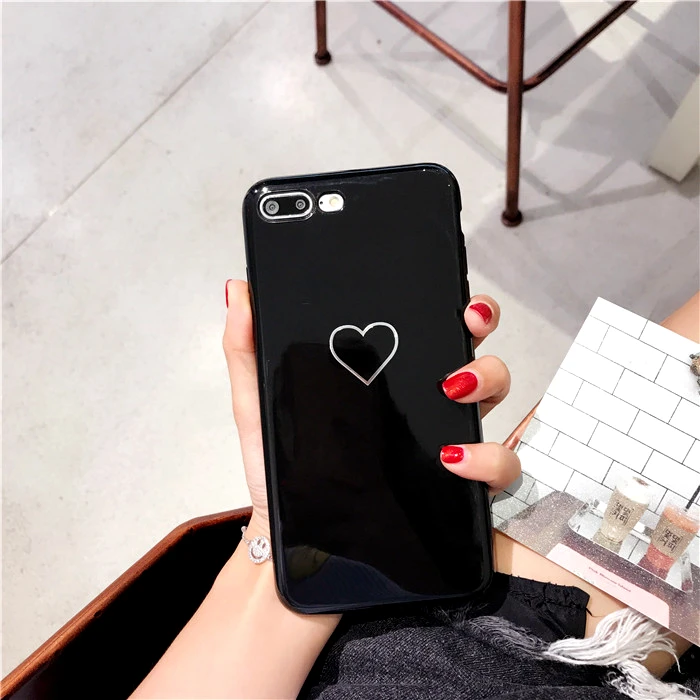 

Blu-Ray Phone Case For iPhone 6 6S Plus Hot Korean Heart Mirror Soft TPU Phone Back Cover Cases Best Gifts
