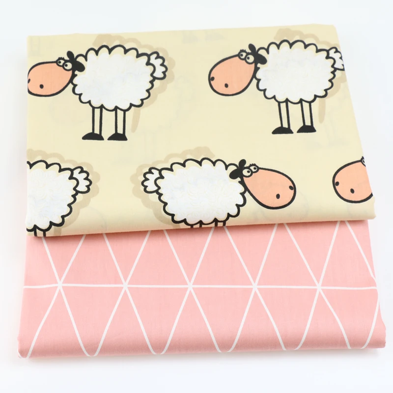 

Printed Lovely Sheep Baby cotton Twill Fabric,Patchwork Cloth,DIY Sewing Quilting Fat Quarters Material For Baby&Child