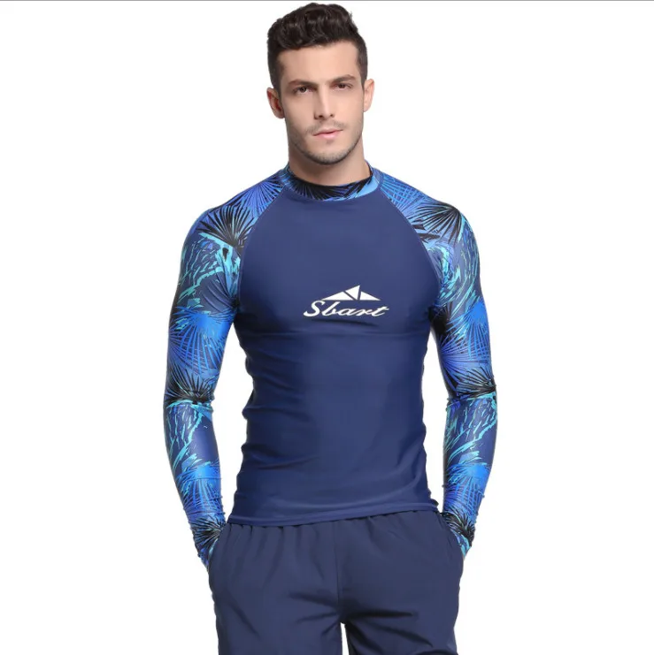 MZ Гар Для мужчин t Гидрокостюмы мокрого типа шкуры UPF 50 + с длинным рукавом Защита