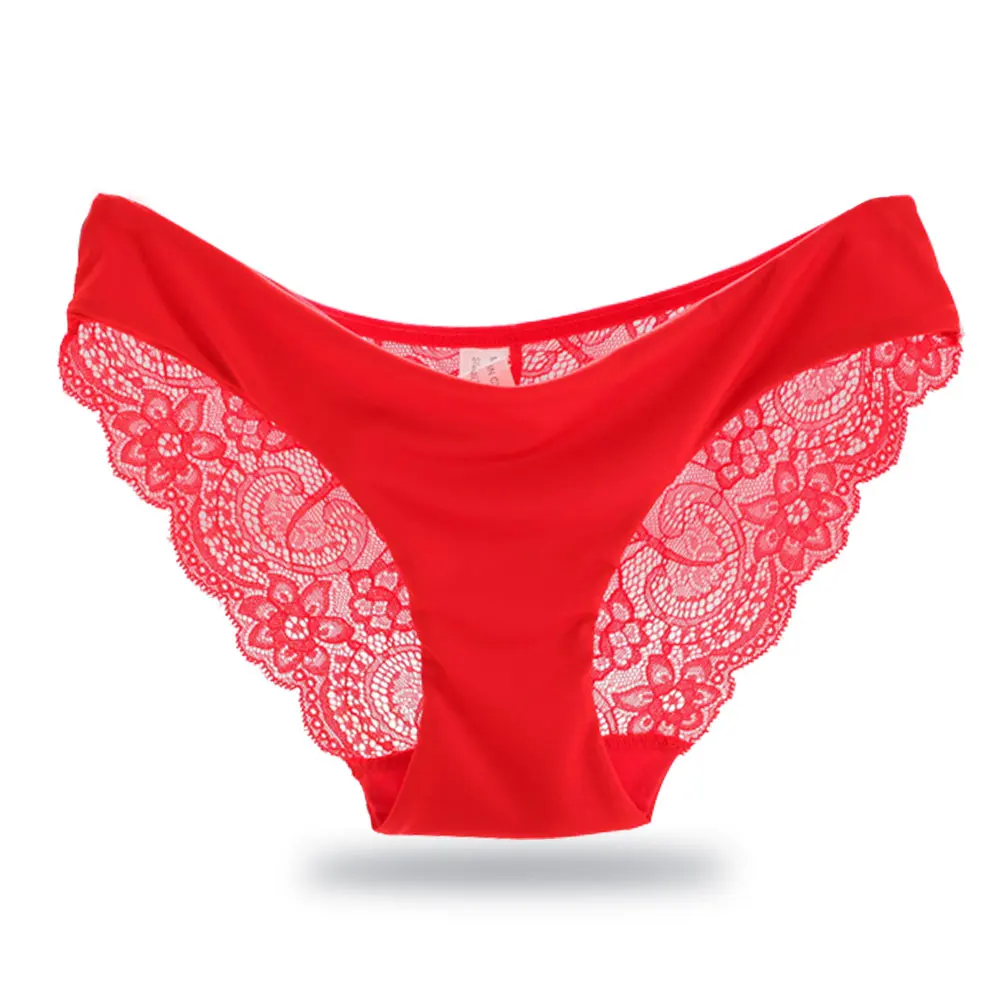 Women's Sexy Lace Panties Seamless Underwear Briefs for Ladies Panty Cotton Transparent low-Rise Plus Size 2019 |