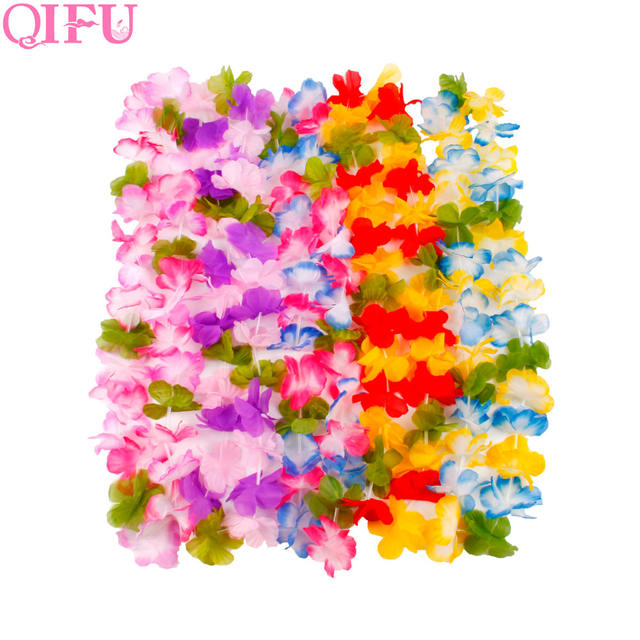 Hawaiian Party Artificial Flowers leis-10Pcs