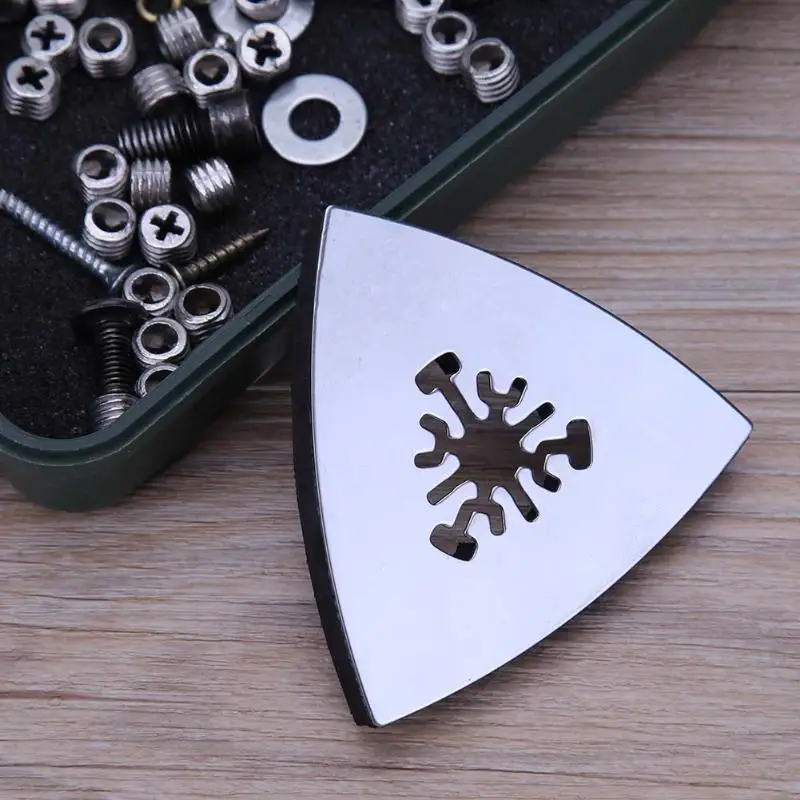 80mm Triangular Sanding Pad Oscillating Multi Tools Stainless Steel Rotary Tools for Fein Multi Mas