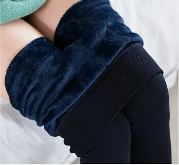 HOT Plus Size velvet Stirrup Leggings skinny pants Women Thicken Fur ...