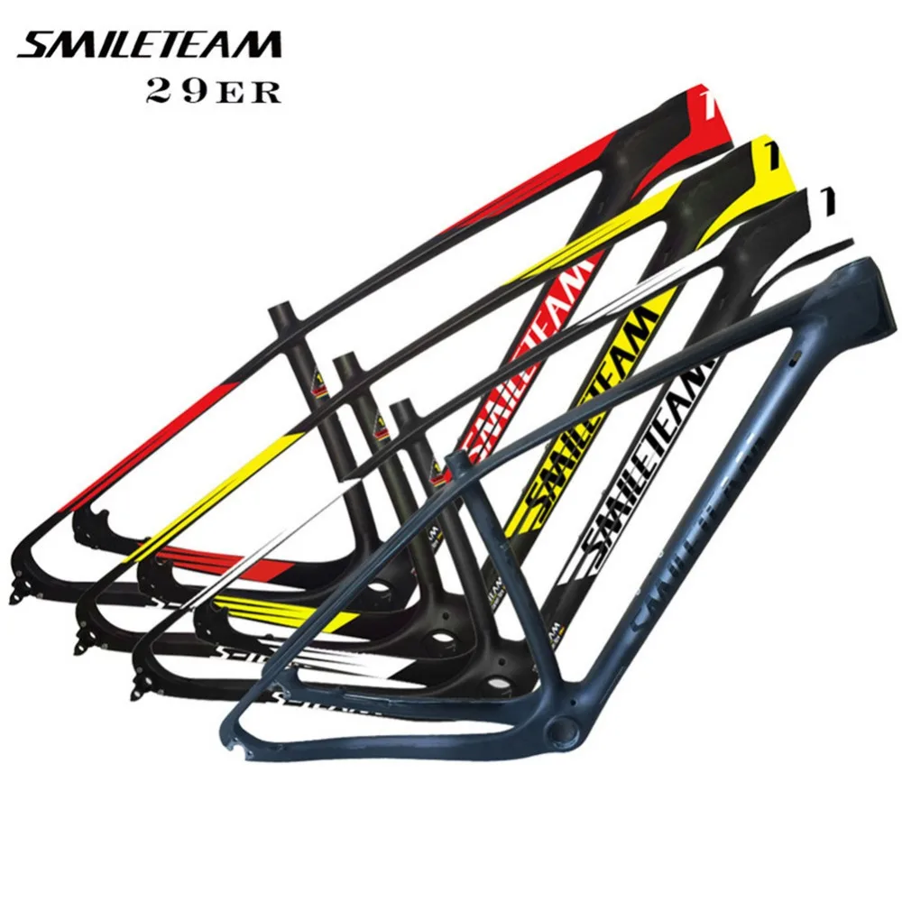 SmileTeam Full Carbon MTB Frame 27.5er 650B And 29er Mtb Carbon Frame Carbon Mountain Bike Frame 142*12 or 135*9mm Bicycle Frame
