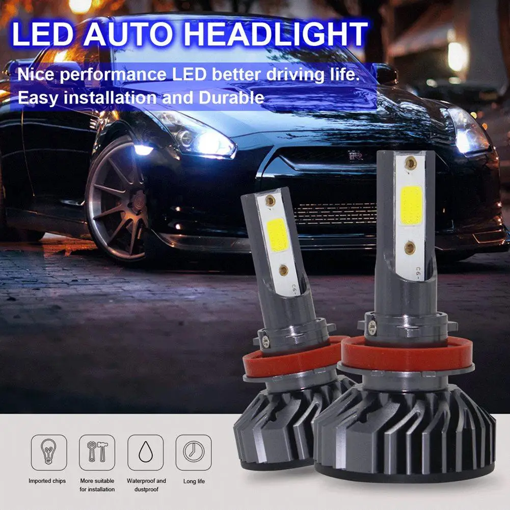 

2PCS 6500 K DOB Light Source Technology Mini LED Car Headlight For Car H7 9005/HB3 9006/HB4 H8/H9/H11 H1 H4/9003/HB2 Hi/Lo