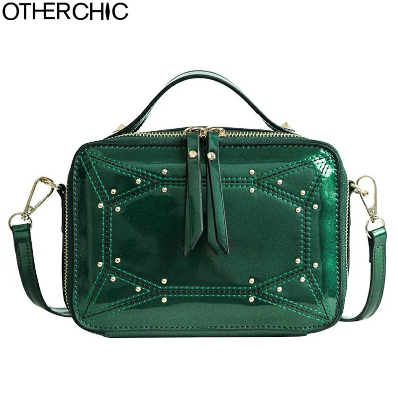 

OTHERCHIC Flap Women Bag Patent Leather Crossbody Bag Fashion 2018 Spring Summer Women Shoulder Messenger Bag Small Tote 8N03-30