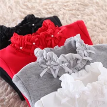 Г. Новая весенне-зимняя одежда для девочек Одежда для детей плотная бархатная блузка принцессы с кружевным воротником для девочек Детская рубашка, пуловер От 3 до 14 лет