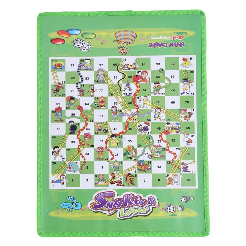 

Folding Snake Chess Toys For Children Portable Snakes And Ladders Puzzle Game Preschool Training