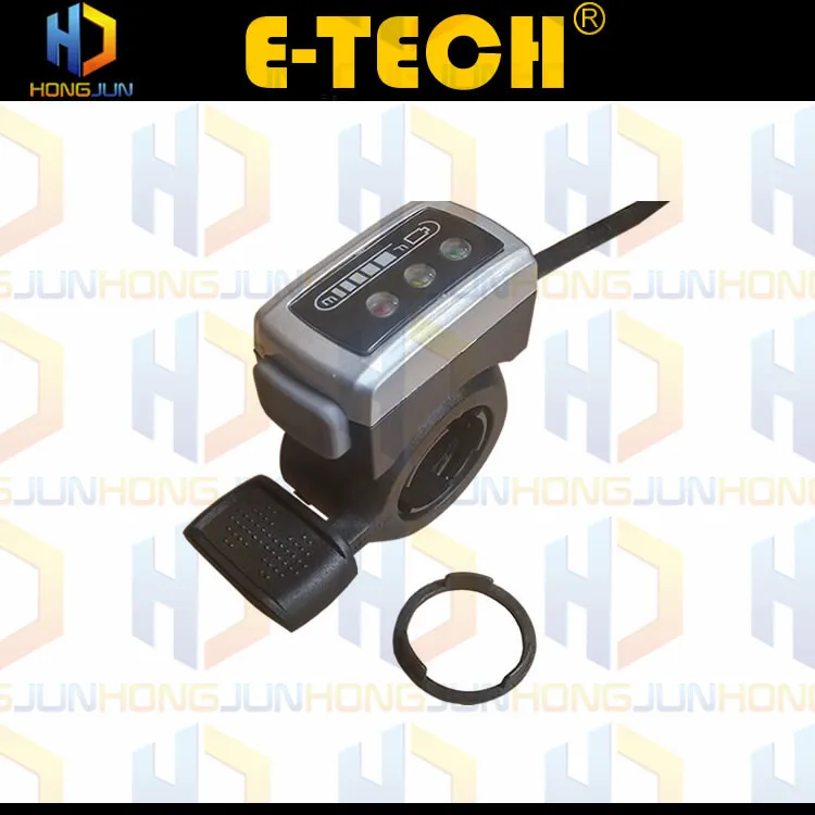 

ETECH free shipping 36V 48V thumb throttle for electric bicycle with battery indicator and power lock