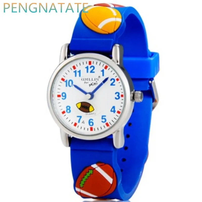 Детские WILLIS Элитный бренд часы кварцевые часы аналог 3D Elicopter резиновые часы детский спортивный Водонепроницаемый часы PENGNATATE - Цвет: 7