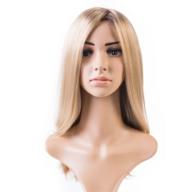 

Soloowigs Blonde Gradient High Temperature Fiber Long 20inch Synthetic Hair Pieces Full Lace Wig for the White Women