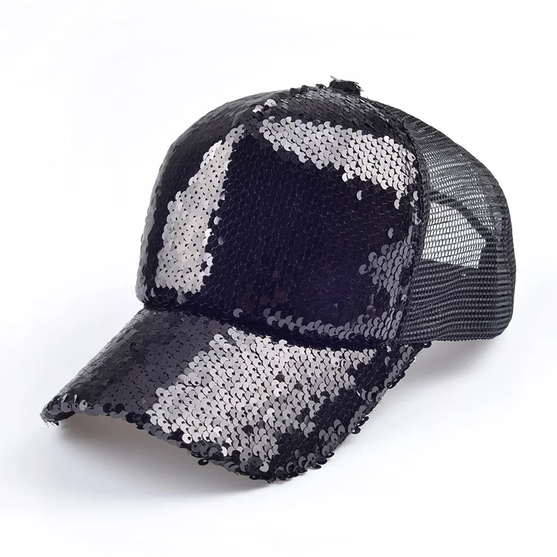 Prix pour 2016 new summer noir Paillettes baseball caps pour les femmes Maille chapeau net casquette Mousseux Loisirs chapeau du soleil Réglable taille adulte Prix pour 2016 new summer noir Paillettes baseball caps pour les femmes Maille chapeau net casquette Mousseux Loisirs chapeau du soleil Réglable taille adulte