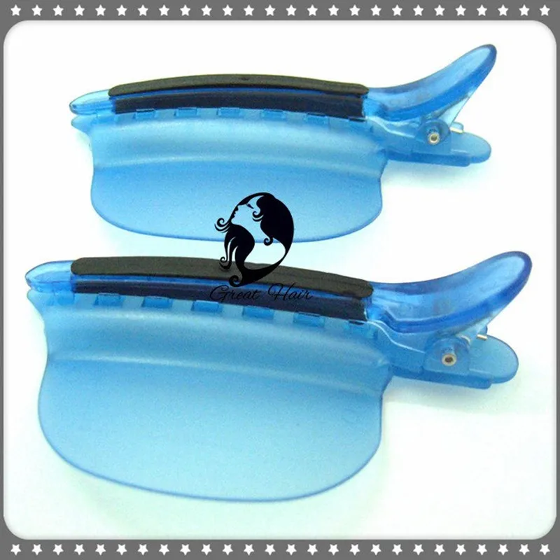 

2019 Wholesale Easy Speed Separator Clips Blue Color 10 pieces/lot Sectioning Clips for Hair Extension Free Shipping