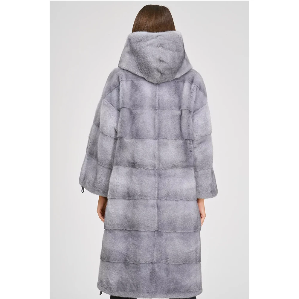 Mode Vison Femmes 2019 Pelt De Pleine Réel Nouvelle Capuchon Les Occasionnel Conception Arrivée Avec Main Pour Manteaux Import Hiver Mince Sapphire Fourrure Chaud Pardessus qww4AYt