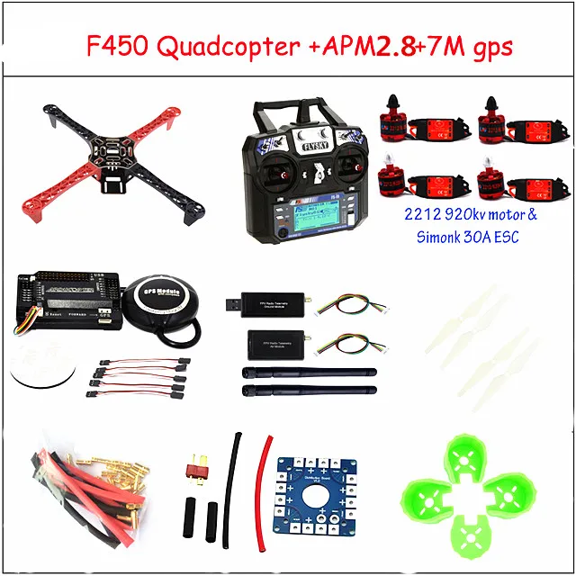 F450 Quadcopter Rack Kit Frame APM2.6 and 7M GPS 2212 920KV simonk 30A 9443 props