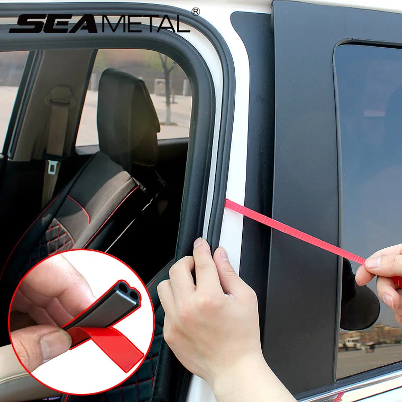 

Accessories Car Door Seal Strip B Type Auto Door Rubber Sealing Strip Adhesive Car Stickers Trunk Edge Seals Bumper Trim Strips
