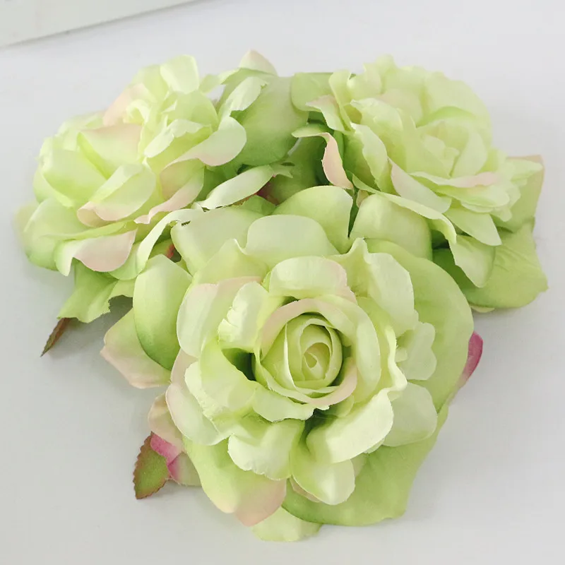 Flone 11cm DIY High Quality Artificial Rose Flowers Head Fake Flower Silk Flower For Wedding Home Party Decor Art Floral (4)