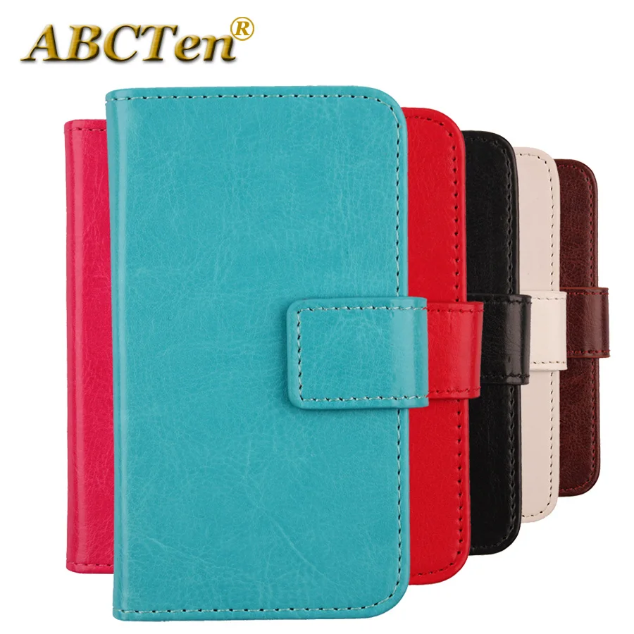 

ABCTen Flip PU Leather Cover With Card Pocket Case For Qilive Smartphone 4.5 4G Q.4725