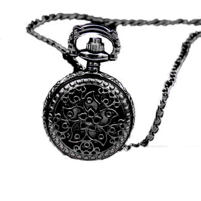 #5002Fashion Vintage Retro Bronze Quartz Pocket Watch Pendant Chain Necklace DRO #5002Fashion Vintage Retro Bronze Quartz Pocket Watch Pendant Chain Necklace DRO