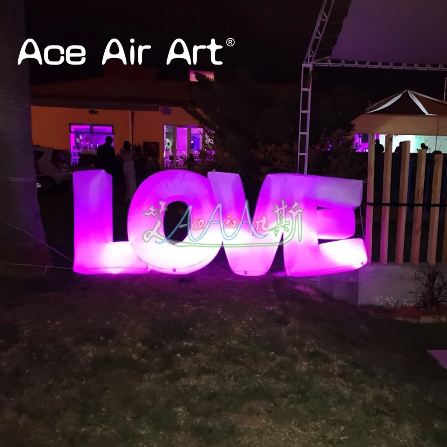 

2019 valentine's day customized led inflatable light /giant inflatable letters