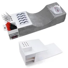 Наращивание ресниц подушка пены памяти шеи ресниц подушка с акриловая полка органайзер стоячая ресница расширение салон макияж инструменты