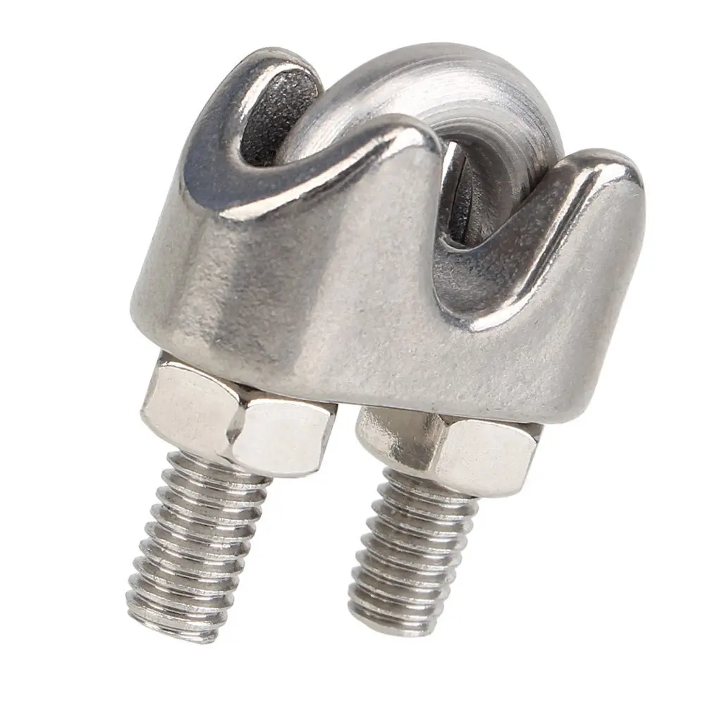 M8 Durable 304 Stainless Steel Commercial Wire Rope Clip Cable Clamp