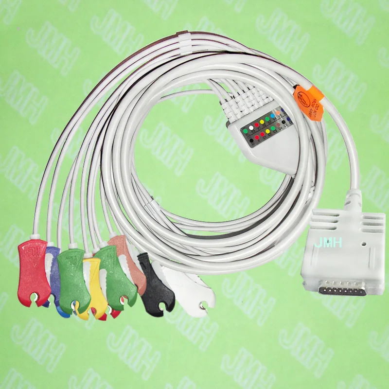 

Compatible with 15 PIN Burdick EK-10 EKG patient monitor Machine the One-piece 10 leads cable and Clip leadwires,IEC or AHA.