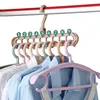 1/2pcs Magic Multi-port Support hangers for Clothes Drying Rack Multifunction Plastic Clothes rack drying hanger Storage Hangers 4