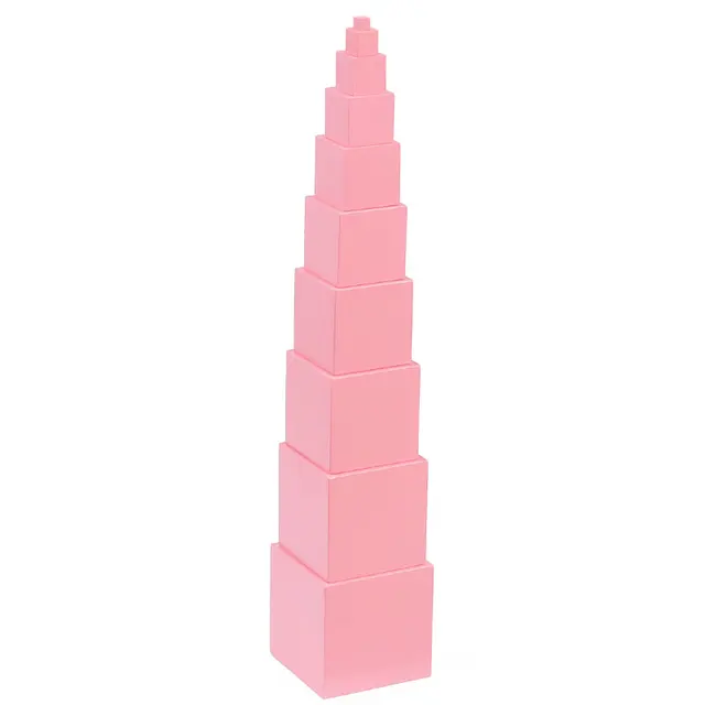 Montessori Math Toys For Children Pink Tower Montessori Cube Blocks