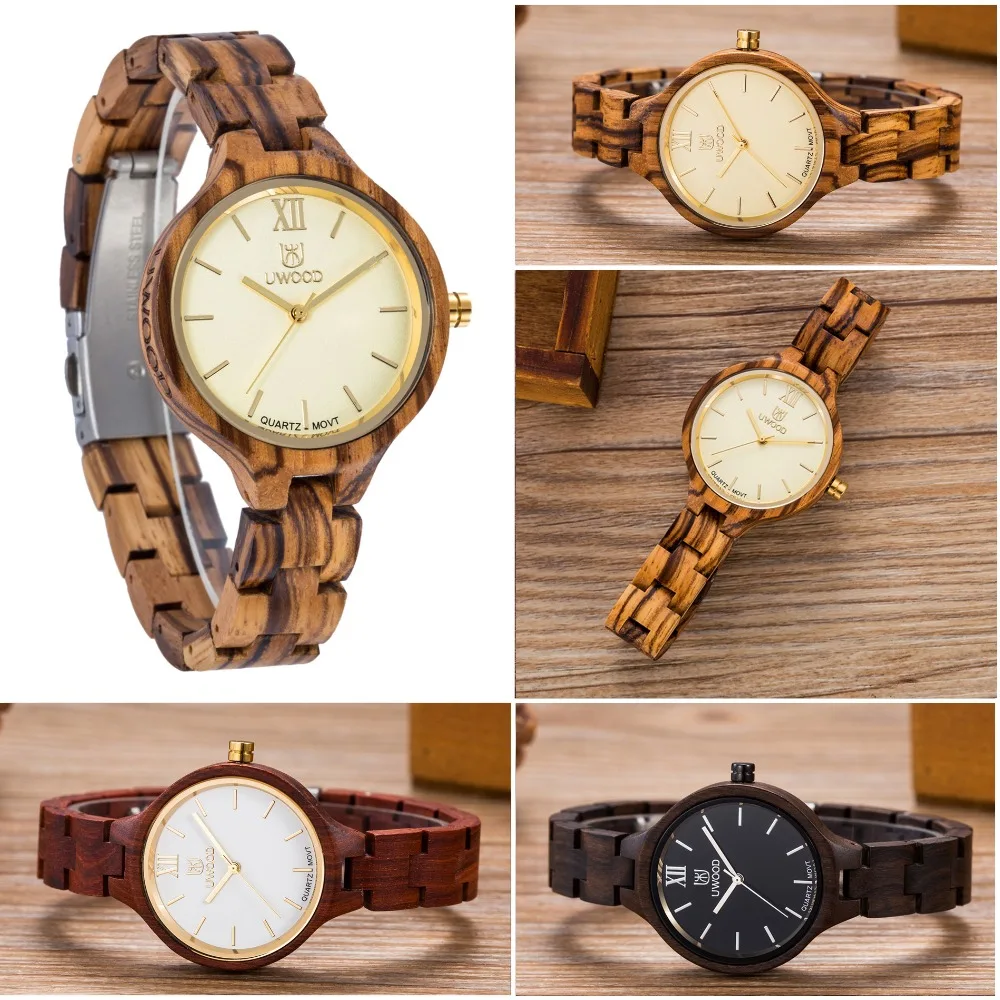 Fashion Natural Wood Watch woMen Luxury Watches Quartz Watch Women Dress Watches Ladies Wooden Wristwatch WoMen