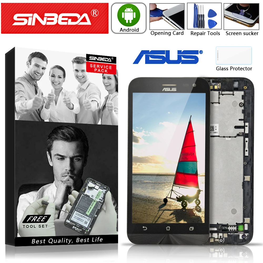 

Original 5.0"For ASUS Zenfone 2 Laser ZE500KL LCD Display Touch Screen with Frame Digitizer For ASUS Zenfone 2 ZE500KL Z00ED LCD