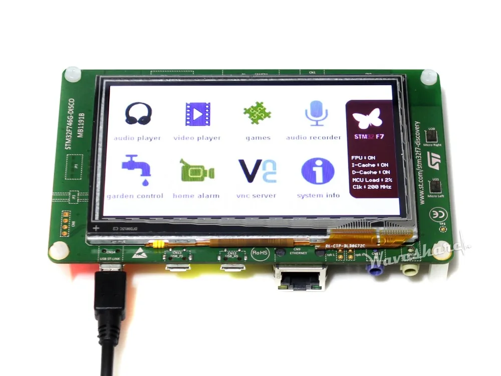 

Parts Original STM32 Development Board STM32F746G-DISCO 32F746GDISCOVERY, Discovery kit with STM32F746NG MCU