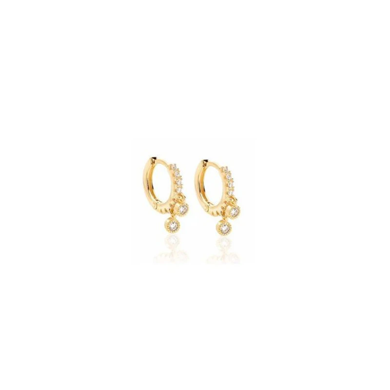 Серьги-кольца CANNER из стерлингового серебра 925 пробы для женщин золотые маленькие кольца-серьги женские серьги Huggie подарки H40 - Окраска металла: Золотой цвет