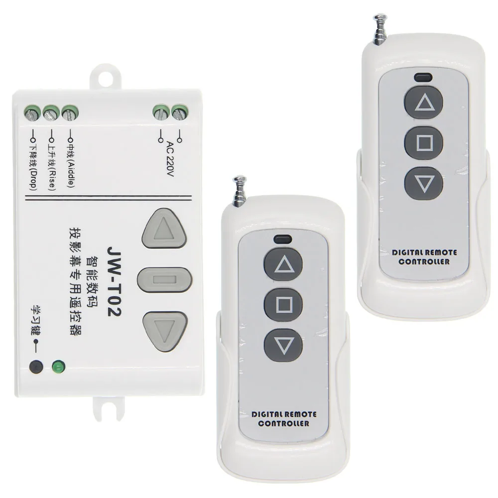 Us 20 38 Ac 220v Motor Rf Wireless Remote Control Switch System Up Down Motor Reversing Controller 1 Receiver 2 Transmitter Control Switch 220v