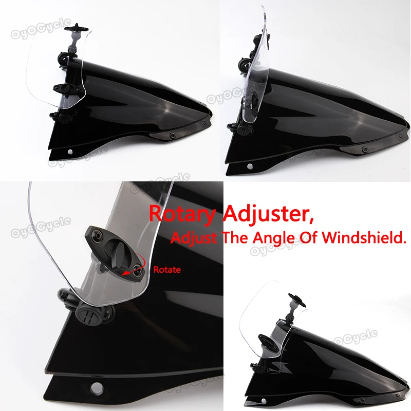 Adjustable Airflow Windscreen Windshield Motorcycle Parts For Suzuki SV650 SV1000 dl650 gs 500 gn125 b109r GSXR 1300 1000 600