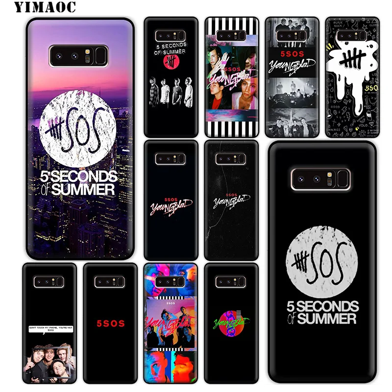 YIMAOC 5 Seconds Of Summer Soft Silicone Case for Samsung Galaxy Note 10 Plus 9 8 A9 A8 A6 2018 A5 A3 2017 2016 |