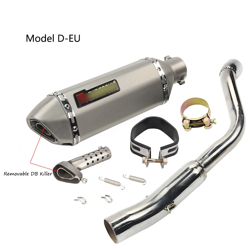 Для Honda CB600F Hornet 600 выхлопной трубы мотоцикла ЕС издание США Труба среднего звена слипоны 370 мм задний глушитель выхлопной трубы съемным глушителем - Цвет: D-EU