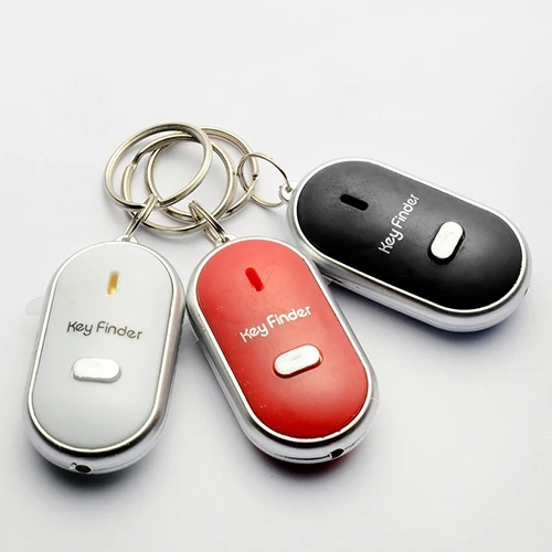 

New Trendy Whistle Sound Light Anti-Lost Alarm Key Finder Flashing Beeping Remote Lost Keyfinder Locator Keyring Keychain Device