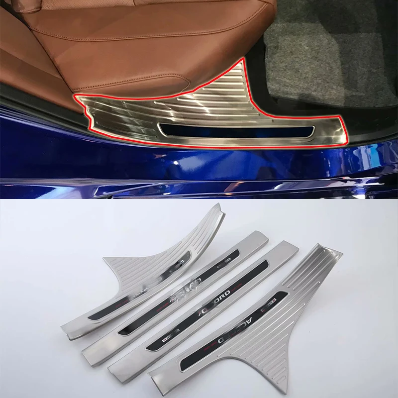 

AUTO ACCESSORIES stainless steel inner door scuff plate Car Styling accessories For HONDA ACCORD 2018