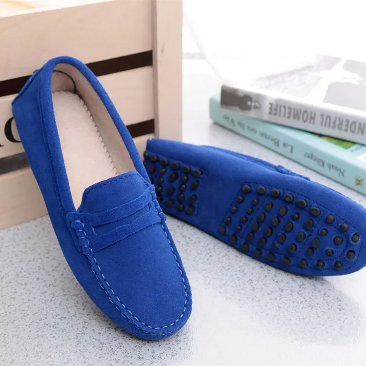 Women Shoes 2023 Genuine Leather Women Flat Shoes Casual Loafers Slip On Women’s Flats Shoes Moccasins Lady Driving Shoes