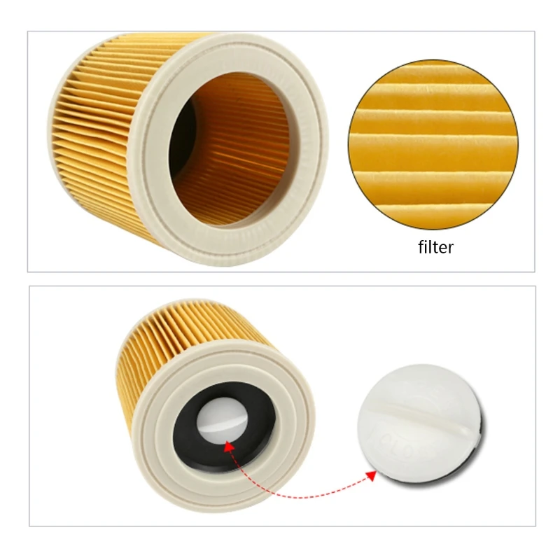 

Replacement Air Filter Cartridge For Karcher A2004 A2054 Wet&Dry Vacuum Cleaner